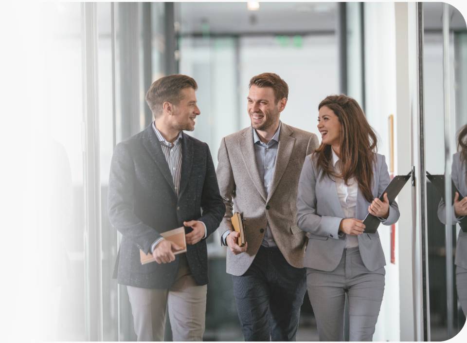 Group of employees in a consultation