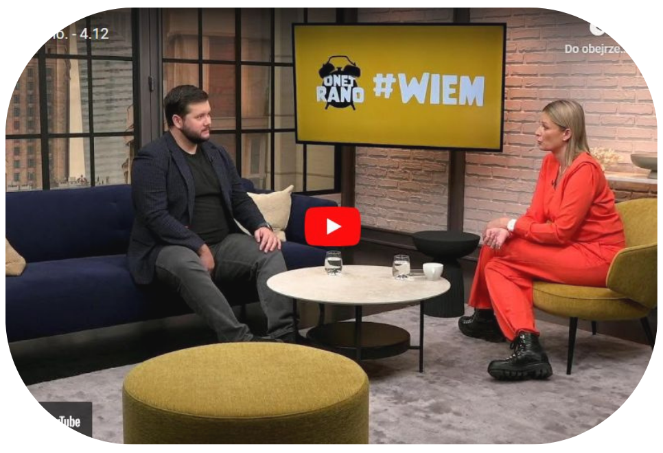 TV interview with a presenter