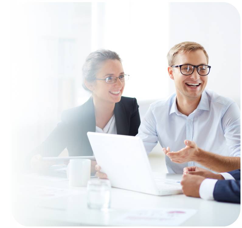 Technician working on a laptop